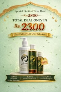Gul Flora Herbals DEAL ( Herbal Shampoo 500ml+Hair Growth Oil 200ml+FREE Herbal Shampoo 120ml)